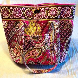 Vera Bradley Paisley Very Berry Pattern ( Retired Design ) Shoulder Tote , $37